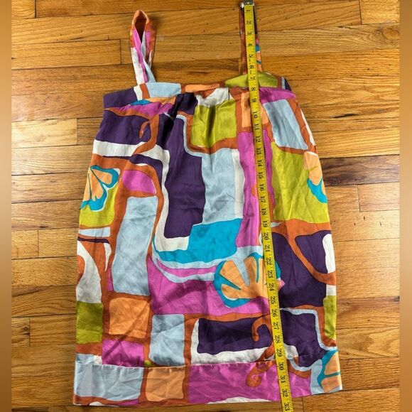 Alice & Trixie 100% Silk Geometric psychedelic Dress Size M - Picture 4 of 7